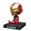 Daiyamondo Polyvinyl Chloride Super Hero Anime Action Figure Bobble Head for Car Dashboard Office & Study Table Decoration for Everyone (Ironman, 9 Cm, 7.5 Cm)