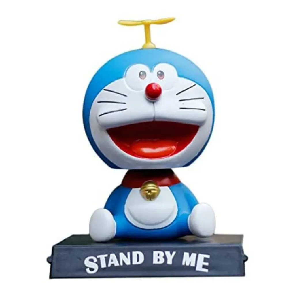 Daiyamondo Polyvinyl Chloride Super Hero Anime Action Figure Bobble Head for Car Dashboard Office & Study Table Decoration for Everyone (Doraemon, 9 Cm, 7.5 Cm)