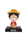 Daiyamondo Polyvinyl Chloride Super Hero Anime Action Figure Bobble Head for Car Dashboard Office & Study Table Decoration for Everyone (One Piece)
