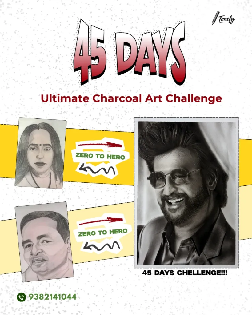 45 Days Ultimate Charcoal Art Challenge